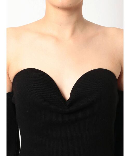 GYDA（ジェイダ）の「リブベアロンT（Tシャツ/カットソー・レディース・ブラック/オフホワイト・FREE）」の15枚目の写真