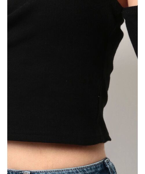 GYDA（ジェイダ）の「リブベアロンT（Tシャツ/カットソー・レディース・ブラック/オフホワイト・FREE）」の21枚目の写真