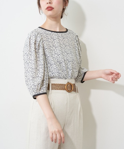 natural couture(ナチュラルクチュール)の「パイピングデザインアソート柄ブラウス(シャツ/ブラウス・レディース・その他1/その他2/その他3/その他4・FREE)」の3枚目の写真