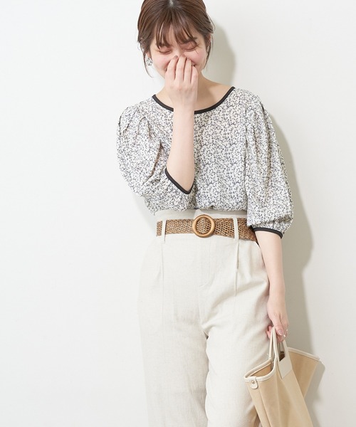 natural couture(ナチュラルクチュール)の「パイピングデザインアソート柄ブラウス(シャツ/ブラウス・レディース・その他1/その他2/その他3/その他4・FREE)」の9枚目の写真