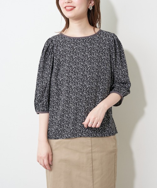 natural couture(ナチュラルクチュール)の「パイピングデザインアソート柄ブラウス(シャツ/ブラウス・レディース・その他1/その他2/その他3/その他4・FREE)」の10枚目の写真