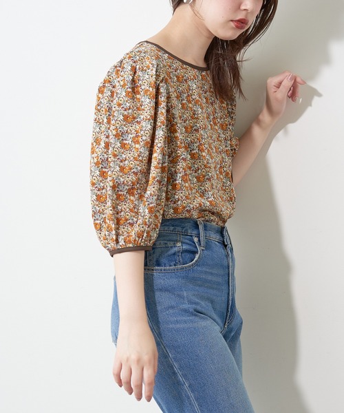 natural couture(ナチュラルクチュール)の「パイピングデザインアソート柄ブラウス(シャツ/ブラウス・レディース・その他1/その他2/その他3/その他4・FREE)」の5枚目の写真