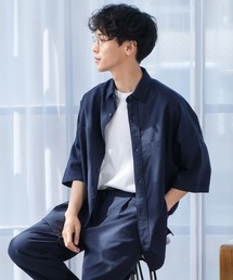 improves | 麻レーヨン オーバーサイズ 半袖シャツ セットアップ対応(シャツ/ブラウス)