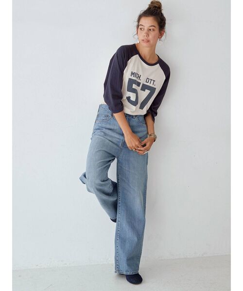 Ungrid（アングリッド）の「ナンバリング七分袖Tee（Tシャツ/カットソー・レディース・アイボリー/グレー/チャコールグレー・FREE）」の16枚目の写真