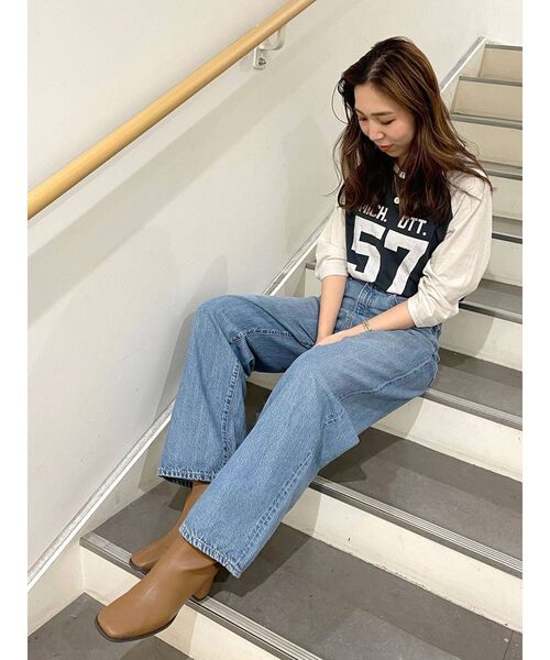 Ungrid（アングリッド）の「ナンバリング七分袖Tee（Tシャツ/カットソー・レディース・アイボリー/グレー/チャコールグレー・FREE）」の18枚目の写真