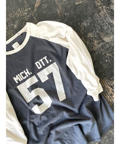 Ungrid（アングリッド）の「ナンバリング七分袖Tee（Tシャツ/カットソー・レディース・アイボリー/グレー/チャコールグレー・FREE）」の9枚目の写真