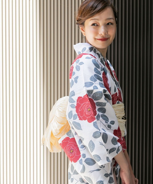 浴衣 薔薇／アーバンリサーチ ロッソ（URBAN RESEARCH ROSSO） セール】綿麻ゆかた 薔薇（浴衣）｜URBAN RESEARCH ROSSO WOMEN