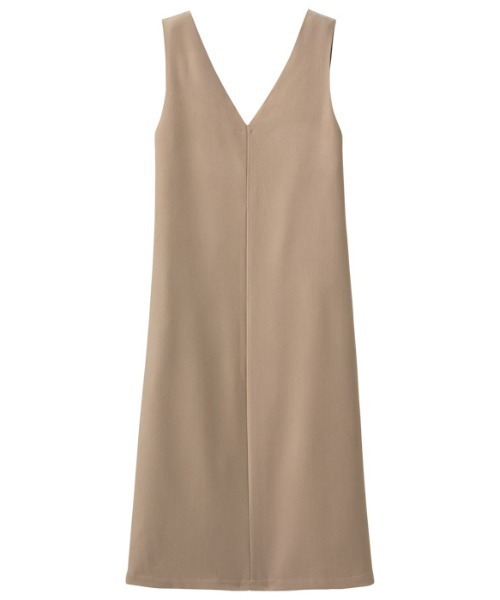 GeeRA（ジーラ）の「Ｖネックロングジャンパースカート（ジャンパースカート・レディース・ブラック/ベージュ・LARGE/XX-LARGE/SMALL/MEDIUM/X-LARGE）」の5枚目の写真