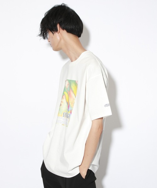 PBLIM（ページボーイリム）の「【PAGEBOYLIM】オイルアートT（Tシャツ/カットソー・レディース・ブラック/オフホワイト・MEDIUM/LARGE）」の9枚目の写真