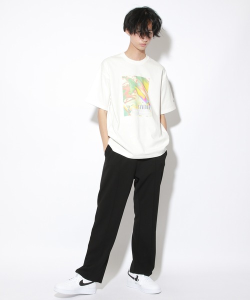 PBLIM（ページボーイリム）の「【PAGEBOYLIM】オイルアートT（Tシャツ/カットソー・レディース・ブラック/オフホワイト・MEDIUM/LARGE）」の12枚目の写真