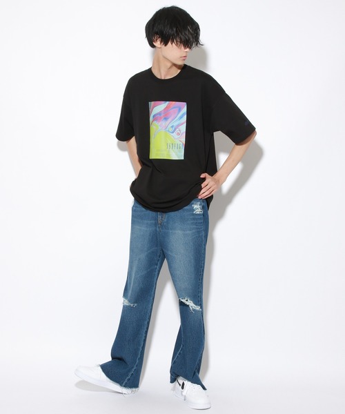 PBLIM（ページボーイリム）の「【PAGEBOYLIM】オイルアートT（Tシャツ/カットソー・レディース・ブラック/オフホワイト・MEDIUM/LARGE）」の15枚目の写真