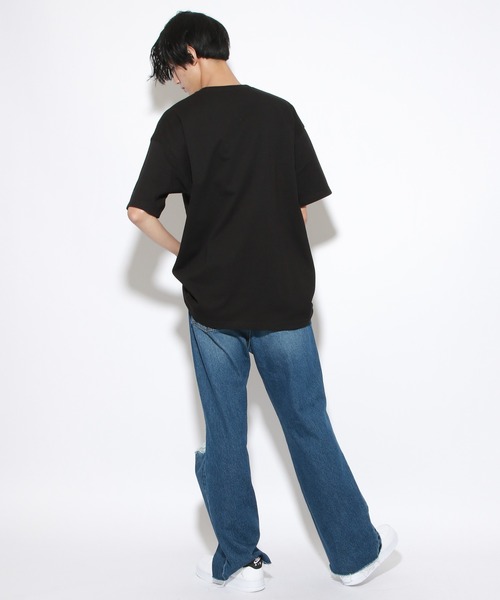 PBLIM（ページボーイリム）の「【PAGEBOYLIM】オイルアートT（Tシャツ/カットソー・レディース・ブラック/オフホワイト・MEDIUM/LARGE）」の10枚目の写真