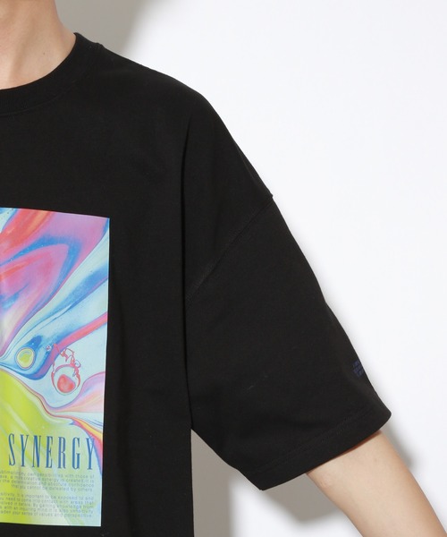 PBLIM（ページボーイリム）の「【PAGEBOYLIM】オイルアートT（Tシャツ/カットソー・レディース・ブラック/オフホワイト・MEDIUM/LARGE）」の5枚目の写真