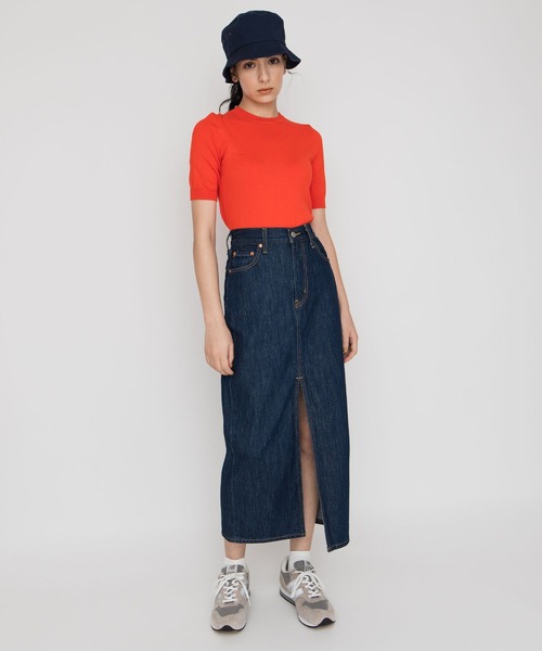 Levi's（リーバイス）の「SLIT FRONT SKIRT EXCUSE MY FRENCH（デニムスカート・レディース・ライトインディゴブルー・30inch/28inch/29inch/24inch/25inch/26inch/27inch/23inch）」の19枚目の写真