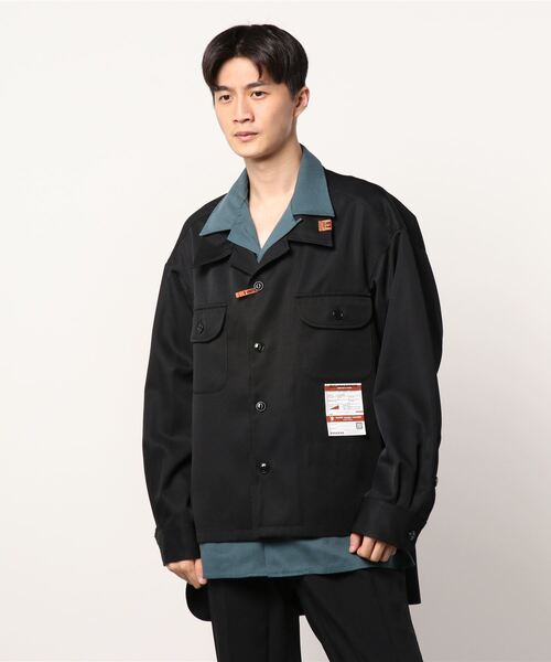 メゾン ミハラヤスヒロ ダブルレイヤード ワークシャツ ジャケット 44 Maison MIHARA YASUHIRO（メゾンミハラヤスヒロ）の「【Maison MIHARA