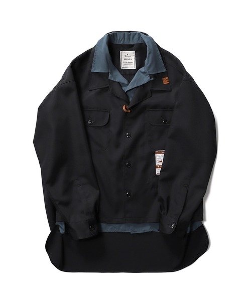 メゾン ミハラヤスヒロ ダブルレイヤード ワークシャツ ジャケット 44 Maison MIHARA YASUHIRO（メゾンミハラヤスヒロ）の「【Maison MIHARA