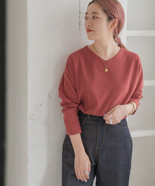 ITEMS URBANRESEARCH(アイテムズ アーバンリサーチ)の「カットミラノプルオーバー(Tシャツ/カットソー・レディース・キャメル/モカ/ピンク/ブラック/オフホワイト・FREE)」の6枚目の写真