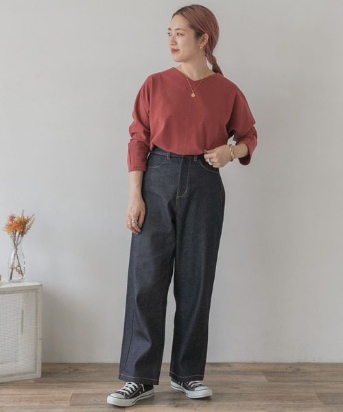 ITEMS URBANRESEARCH(アイテムズ アーバンリサーチ)の「カットミラノプルオーバー(Tシャツ/カットソー・レディース・キャメル/モカ/ピンク/ブラック/オフホワイト・FREE)」の9枚目の写真
