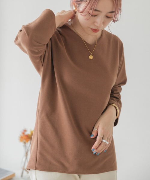 ITEMS URBANRESEARCH(アイテムズ アーバンリサーチ)の「カットミラノプルオーバー(Tシャツ/カットソー・レディース・キャメル/モカ/ピンク/ブラック/オフホワイト・FREE)」の12枚目の写真