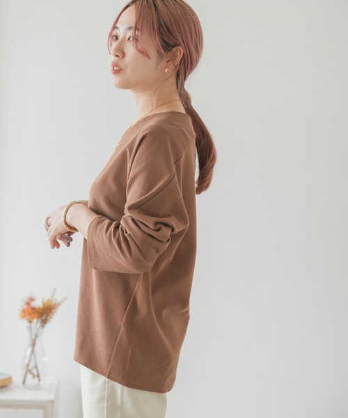 ITEMS URBANRESEARCH(アイテムズ アーバンリサーチ)の「カットミラノプルオーバー(Tシャツ/カットソー・レディース・キャメル/モカ/ピンク/ブラック/オフホワイト・FREE)」の15枚目の写真