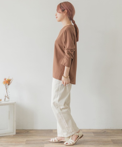 ITEMS URBANRESEARCH(アイテムズ アーバンリサーチ)の「カットミラノプルオーバー(Tシャツ/カットソー・レディース・キャメル/モカ/ピンク/ブラック/オフホワイト・FREE)」の19枚目の写真