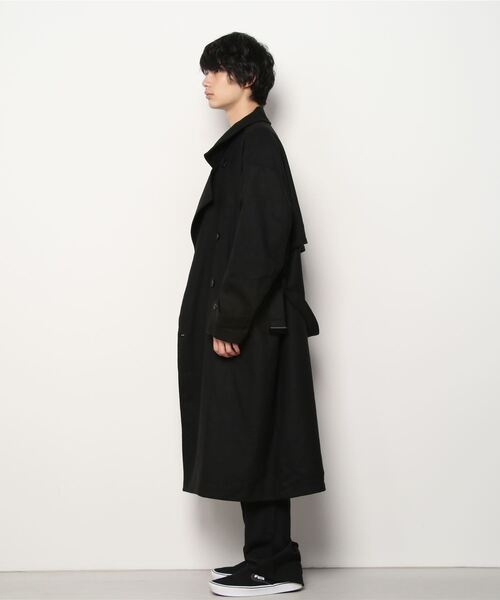 SITRY(シトリー)の「別注 over size wool trench coat/オーバーサイズ ウール トレンチコート(トレンチコート・メンズ・ブラック/ベージュ/グレー/グレイッシュベージュ・M/L)」の6枚目の写真