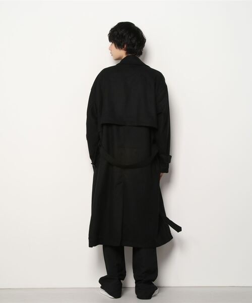 SITRY(シトリー)の「別注 over size wool trench coat/オーバーサイズ ウール トレンチコート(トレンチコート・メンズ・ブラック/ベージュ/グレー/グレイッシュベージュ・M/L)」の7枚目の写真