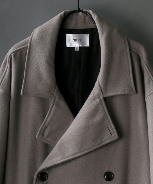 SITRY(シトリー)の「別注 over size wool trench coat/オーバーサイズ ウール トレンチコート(トレンチコート・メンズ・ブラック/ベージュ/グレー/グレイッシュベージュ・M/L)」の8枚目の写真