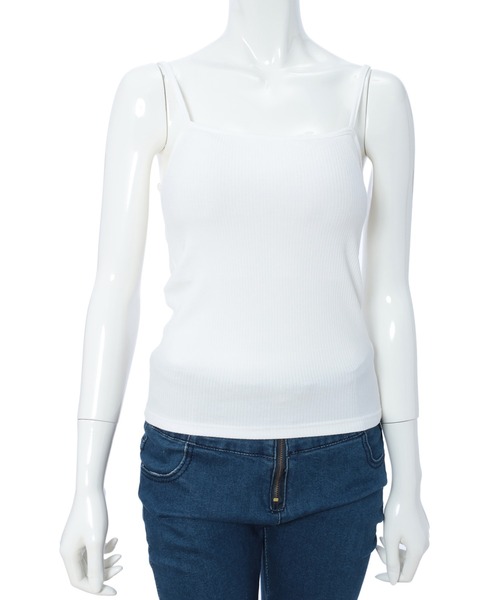 fifth（フィフス）の「カップ付テレコキャミソール（キャミソール・レディース・モカ/ホワイト/ブラック/ライトグリーン・MEDIUM）」の20枚目の写真