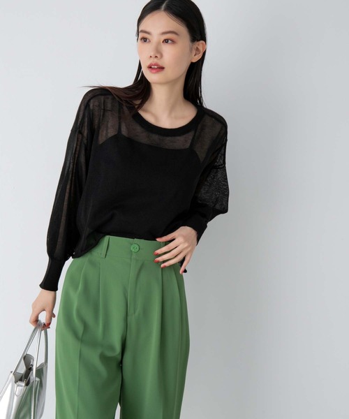 fifth（フィフス）の「カップ付テレコキャミソール（キャミソール・レディース・モカ/ホワイト/ブラック/ライトグリーン・MEDIUM）」の8枚目の写真