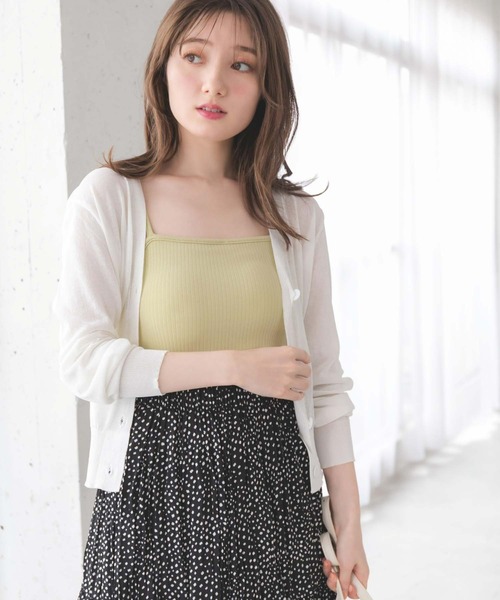 fifth（フィフス）の「カップ付テレコキャミソール（キャミソール・レディース・モカ/ホワイト/ブラック/ライトグリーン・MEDIUM）」の16枚目の写真