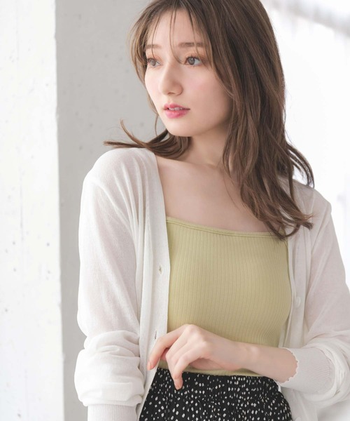 fifth（フィフス）の「カップ付テレコキャミソール（キャミソール・レディース・モカ/ホワイト/ブラック/ライトグリーン・MEDIUM）」の15枚目の写真