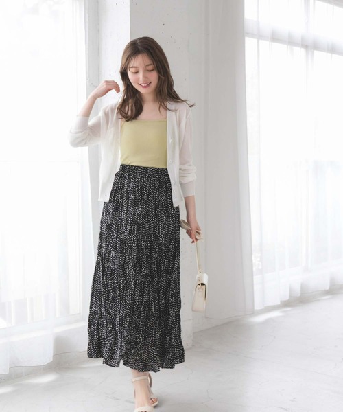 fifth（フィフス）の「カップ付テレコキャミソール（キャミソール・レディース・モカ/ホワイト/ブラック/ライトグリーン・MEDIUM）」の13枚目の写真