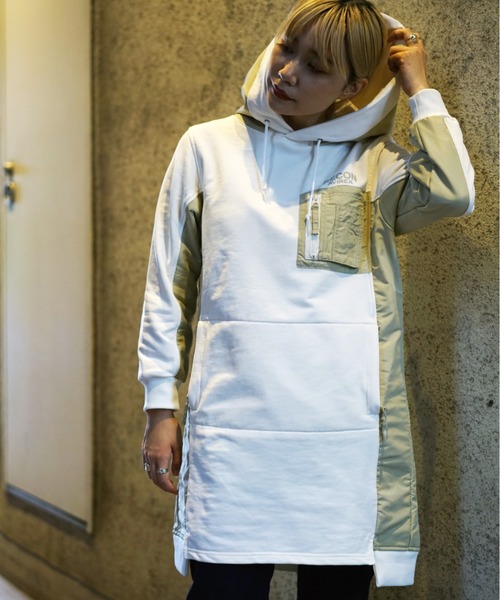 AVIREX（アヴィレックス）の「AH/ フーディーパーカーワンピースドレス/ HOODIE　PARKA　ONEPIECE DRESS（ワンピース・レディース・ブラック/オフホワイト/オリーブ・MEDIUM/SMALL）」の18枚目の写真