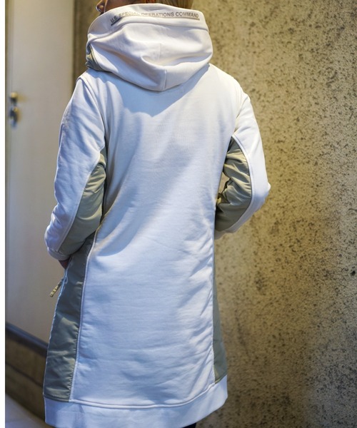 AVIREX（アヴィレックス）の「AH/ フーディーパーカーワンピースドレス/ HOODIE　PARKA　ONEPIECE DRESS（ワンピース・レディース・ブラック/オフホワイト/オリーブ・MEDIUM/SMALL）」の15枚目の写真