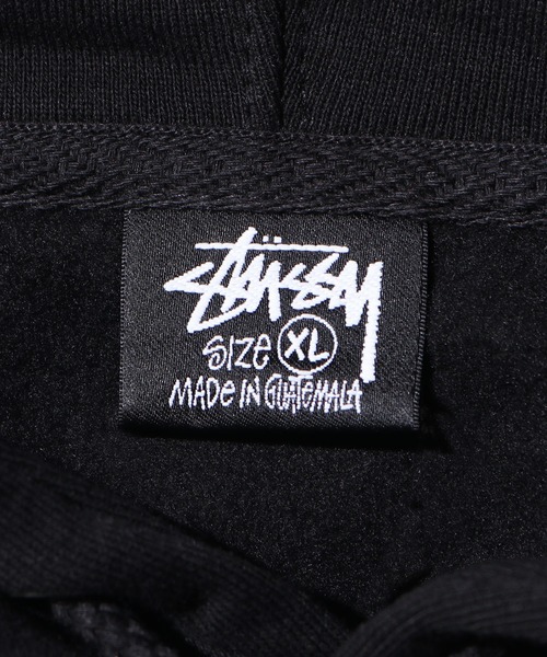 STUSSY ステューシー パーカー Mサイズ ブラック ロゴプリント メンズ