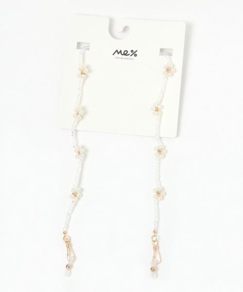 Me%（ミィパーセント）の「【3way】クリア&パールマルチストラップ（マスク・レディース・ホワイト・FREE）」の6枚目の写真