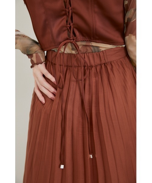 rienda（リエンダ）の「バックレースアップビスチェ（キャミソール・レディース・ライトブルー/ブラック/ブラウン・FREE）」の21枚目の写真