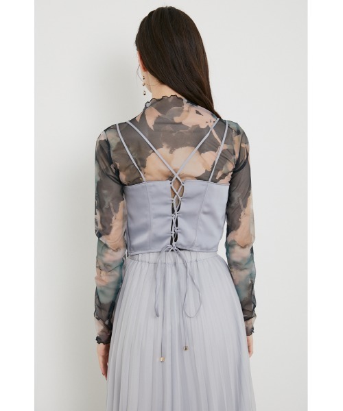 rienda（リエンダ）の「バックレースアップビスチェ（キャミソール・レディース・ライトブルー/ブラック/ブラウン・FREE）」の10枚目の写真