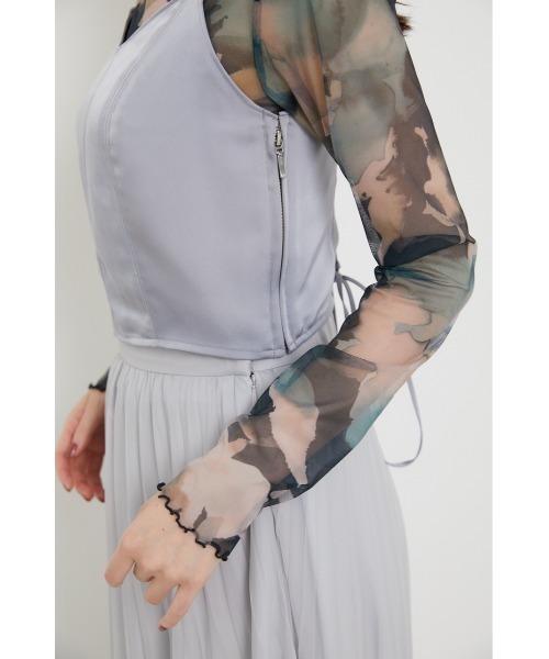 rienda（リエンダ）の「バックレースアップビスチェ（キャミソール・レディース・ライトブルー/ブラック/ブラウン・FREE）」の5枚目の写真