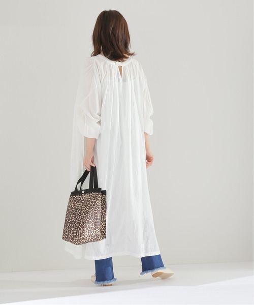 未使用 JOURNAL STANDARD relume　ストライプ半袖ワンピース JOURNAL STANDARD♡バンドカラー ストライプ シャツ ワンピ 半袖