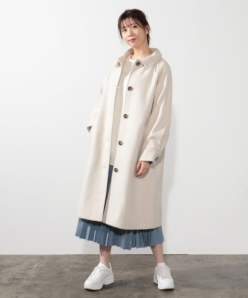 Honeys(ハニーズ)の「ステンカラーコート(ステンカラーコート・レディース・ブラック/ベージュ/アイボリー/モカ・S/M/L)」の16枚目の写真