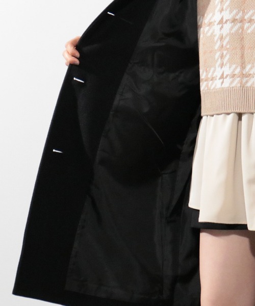 Honeys(ハニーズ)の「ステンカラーコート(ステンカラーコート・レディース・ブラック/ベージュ/アイボリー/モカ・S/M/L)」の12枚目の写真