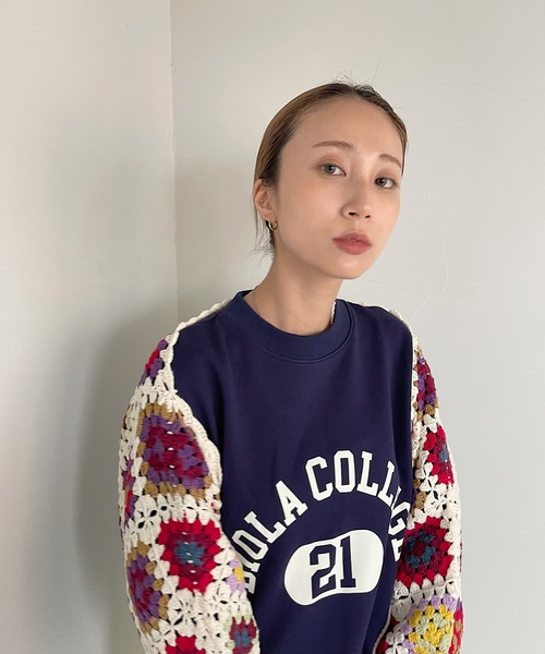 SANSeLF（サンセルフ）の「【SANSeLF】crochet knit bolero　sanw21a036（カーディガン/ボレロ・レディース・ホワイト/ブラック・FREE）」の9枚目の写真