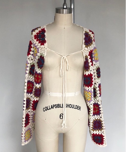 SANSeLF（サンセルフ）の「【SANSeLF】crochet knit bolero　sanw21a036（カーディガン/ボレロ・レディース・ホワイト/ブラック・FREE）」の22枚目の写真