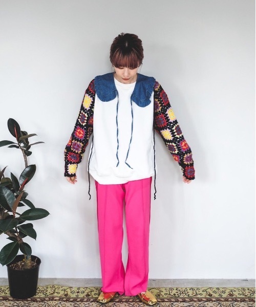 SANSeLF（サンセルフ）の「【SANSeLF】crochet knit bolero　sanw21a036（カーディガン/ボレロ・レディース・ホワイト/ブラック・FREE）」の16枚目の写真