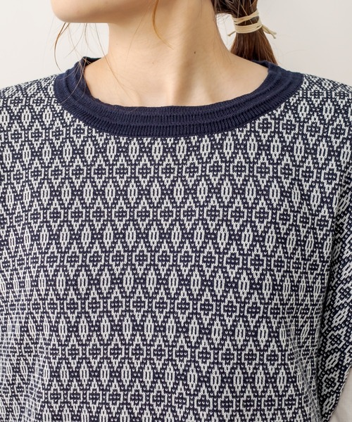 PUAL CE CIN（ピュアルセシン）の「ジャガードベスト（ベスト・レディース・スミクロ/ブラウン/ネイビー・FREE）」の16枚目の写真