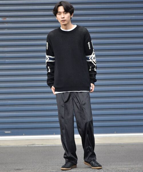 PENDLETON（ペンドルトン）の「【WEB限定/SHIPS別注】PENDLETON: ウォッシャブル リラックスフィット プルオーバー ニット（ニット/セーター・メンズ・ブラック/ベージュ/ネイビー・SMALL/MEDIUM/LARGE/X-LARGE）」の6枚目の写真