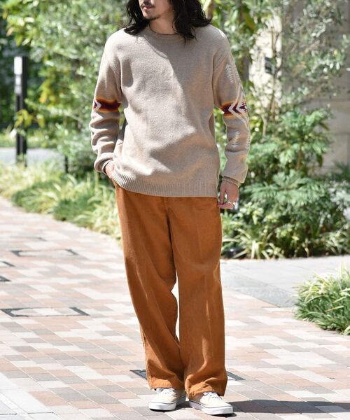 PENDLETON（ペンドルトン）の「【WEB限定/SHIPS別注】PENDLETON: ウォッシャブル リラックスフィット プルオーバー ニット（ニット/セーター・メンズ・ブラック/ベージュ/ネイビー・SMALL/MEDIUM/LARGE/X-LARGE）」の7枚目の写真