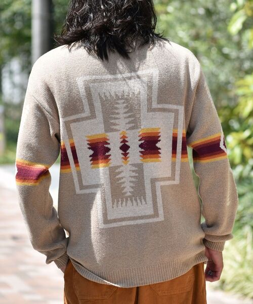 PENDLETON（ペンドルトン）の「【WEB限定/SHIPS別注】PENDLETON: ウォッシャブル リラックスフィット プルオーバー ニット（ニット/セーター・メンズ・ブラック/ベージュ/ネイビー・SMALL/MEDIUM/LARGE/X-LARGE）」の19枚目の写真